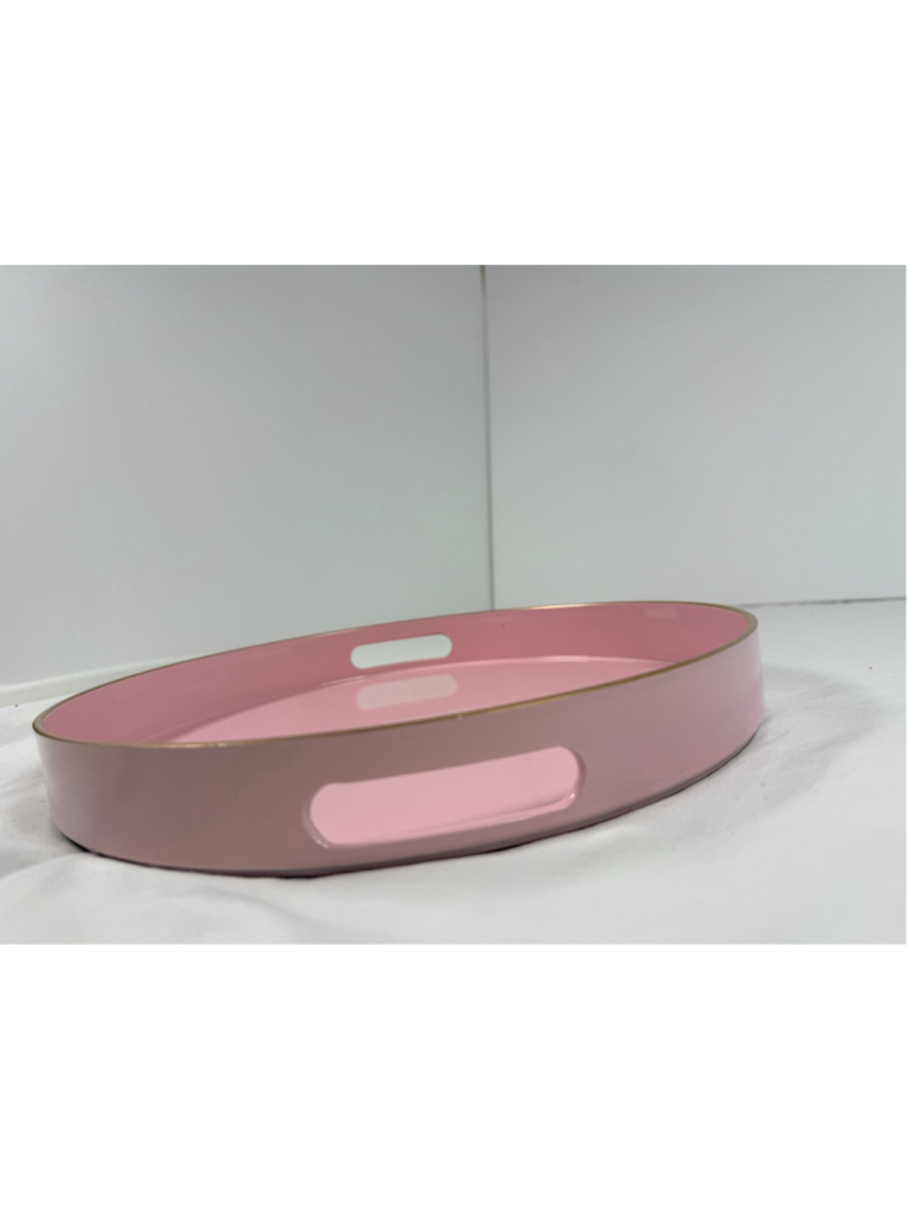 Spsyrine Round Pink Decorative Tray, 13"